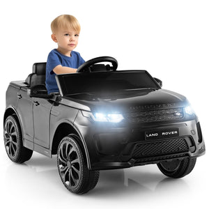 12V Kids Ride On Car with Remote Control Lockable Doors Slow Start System and LED Lights-Black view 4