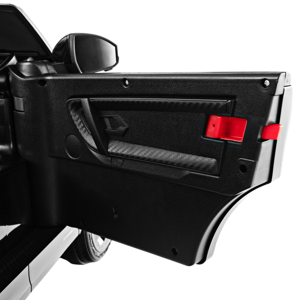 12V Kids Ride On Car with Remote Control Lockable Doors Slow Start System and LED Lights-Black view 6