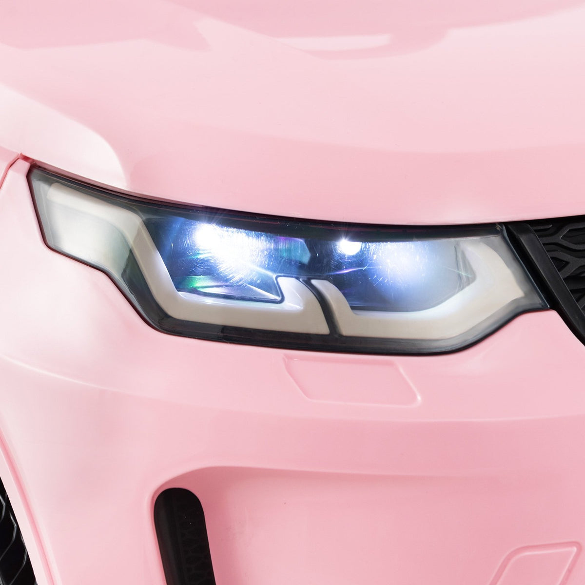 12V Kids Ride On Car with Remote Control Lockable Doors Slow Start System and LED Lights-Pink view 6