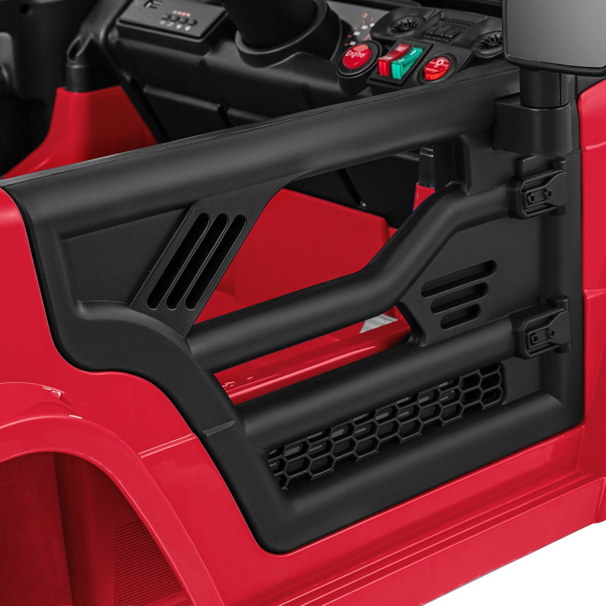12V Kids Ride on Truck Car with Parental Remote and Music Player-Red view 5