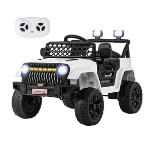12V Kids Ride on Truck Car with Parental Remote and Music Player-White view 3