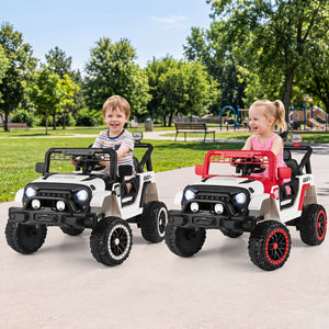 12V Kids Ride on Truck with Remote Control and 3 Speeds-Black view 2