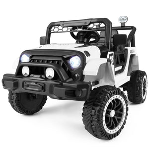 12V Kids Ride on Truck with Remote Control and 3 Speeds-Black view 3