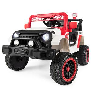 12V Kids Ride on Truck with Remote Control and 3 Speeds-Red view 3
