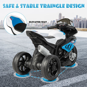 12V Licensed BMW Kids Motorcycle Ride-On Toy for 37-96 Months Old Kids-Blue view 6