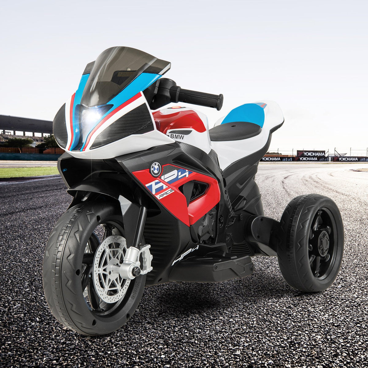 12V Licensed BMW Kids Motorcycle Ride-On Toy for 37-96 Months Old Kids-Red view 2