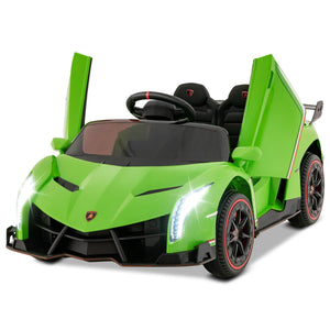 12V Licensed Lamborghini 4WD Kids Ride-on Sports Car with 2.4G Remote-Green view 3