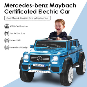 12V Licensed Mercedes-Benz Kids Ride On Car-Navy view 7
