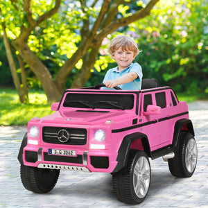 12V Licensed Mercedes-Benz Kids Ride On Car-Pink view 3