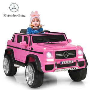 12V Licensed Mercedes-Benz Kids Ride On Car-Pink view 4