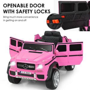 12V Licensed Mercedes-Benz Kids Ride On Car-Pink view 9