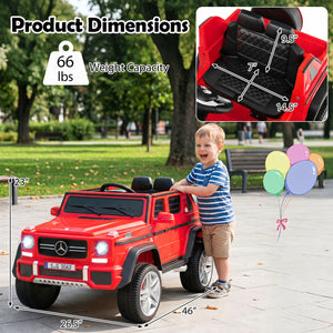 12V Licensed Mercedes-Benz Kids Ride-On Car-Red view 3