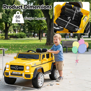 12V Licensed Mercedes-Benz Kids Ride-On Car-Yellow view 3