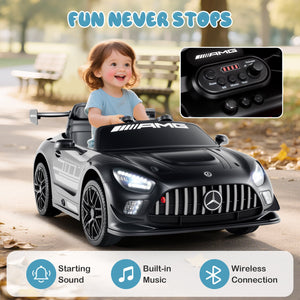 12V Kids Ride-On Car Mercedes-AMG GT3 Licensed with Adjustable Speed-Black view 7