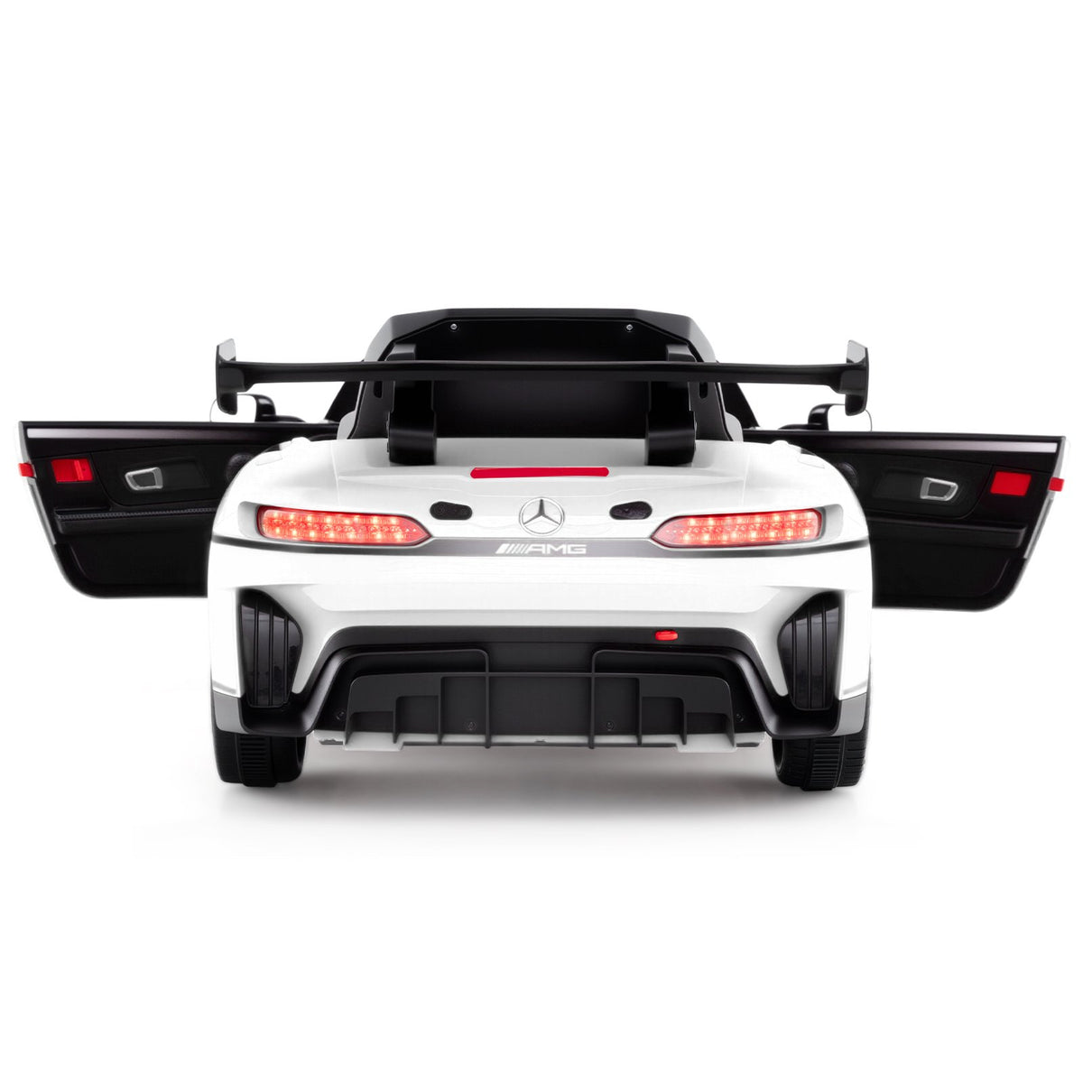 12V Kids Ride-On Car Mercedes-AMG GT3 Licensed with Adjustable Speed-White view 3