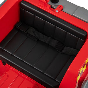 12V Ride on Fire Truck Powered Car with Water Gun and Interphone-Red view 7