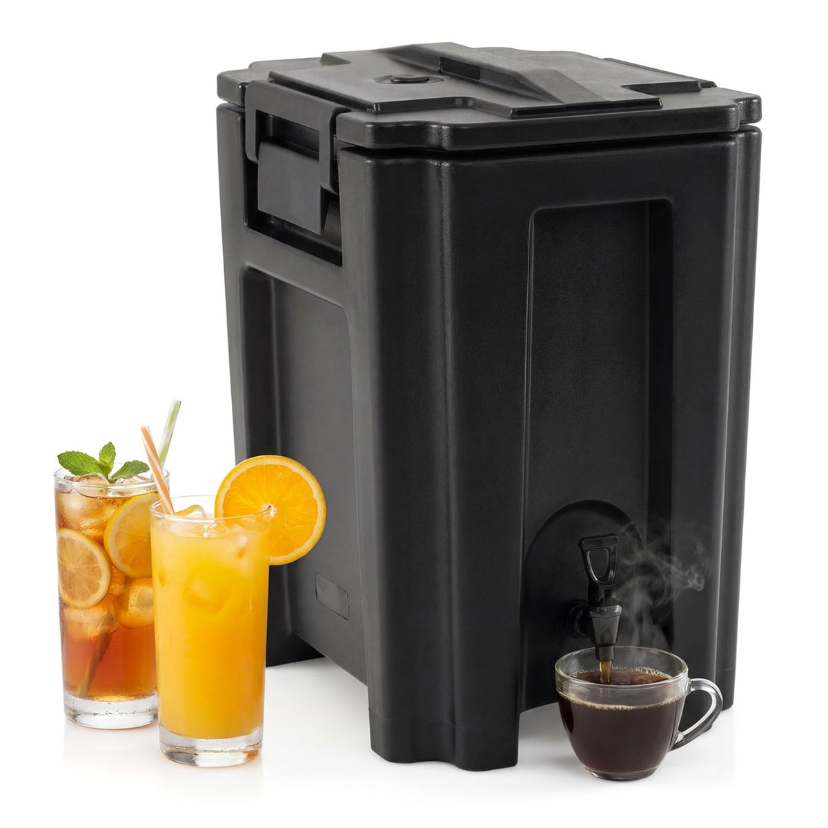 13.2 Gal Insulated Beverage Dispenser Commercial with Two-Stage Faucet-Black view 3