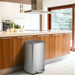 13.2 Gallon Stainless Steel Trash Garbage Can with Bucket view 3