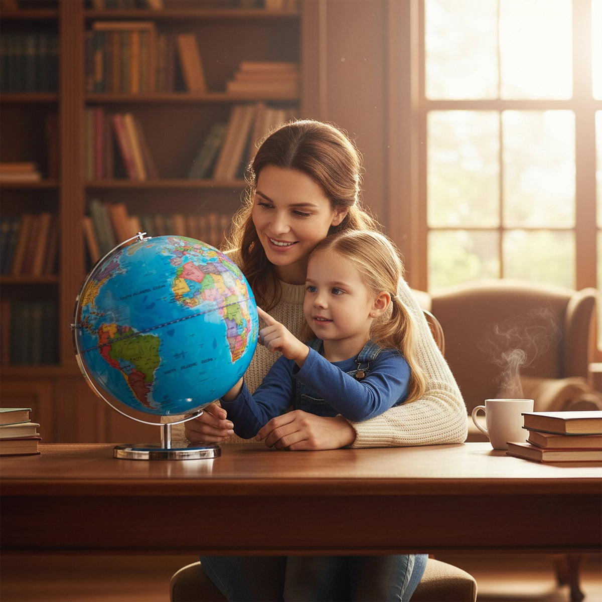 13 Inch Illuminated World Globe 720° Rotating Map with LED Light view 3