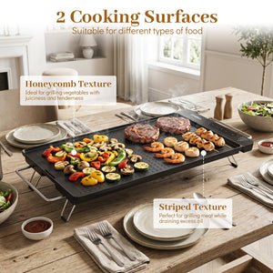 1300W Indoor Electric Grill with Removable Touch Panel-Black view 4