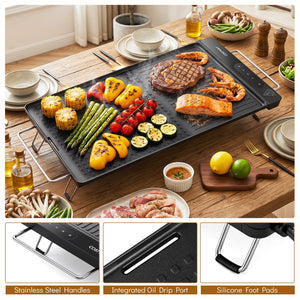 1300W Indoor Electric Grill with Removable Touch Panel-Black view 9