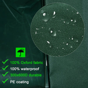 Outdoor Furniture Cover 81" x 57" Waterproof Garden Patio Rattan Wicker UV Rain Protector Oxford Dark Green