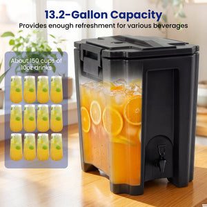 13.2 Gal Insulated Beverage Dispenser Commercial with Two-Stage Faucet-4 pieces view 6