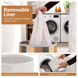 13.2 Gal Laundry Hamper with Removable and Machine-Washable Liner-Multicolor view 8