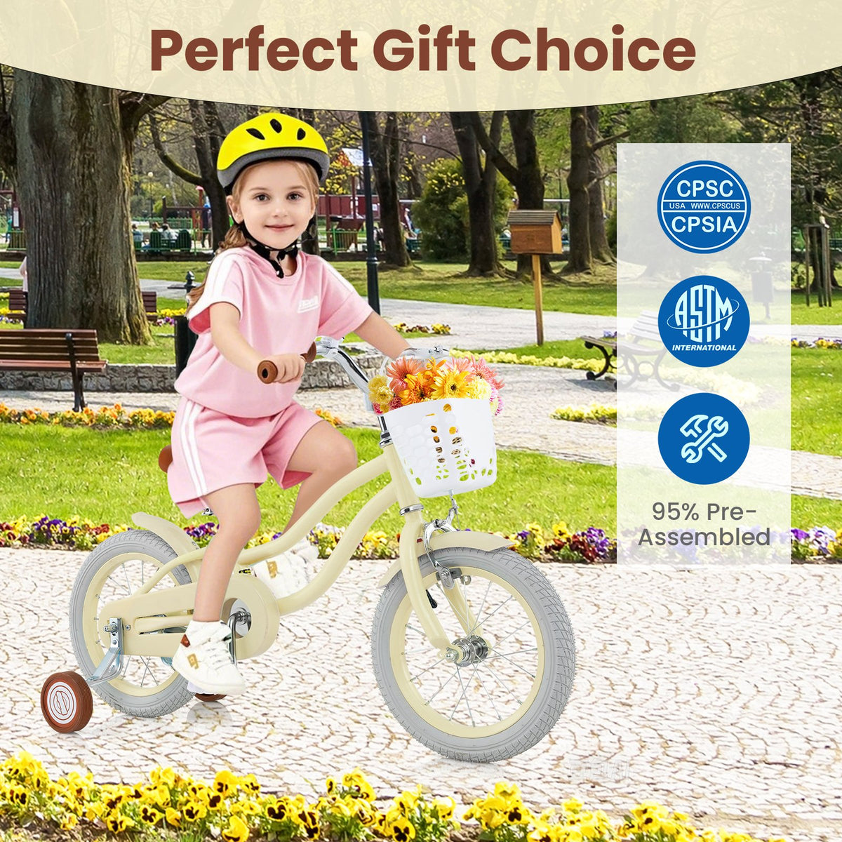 14/16/18 Inch Kids Bike Adjustable with Training Wheels Ages 3-8 Years Olds-16 inches view 9