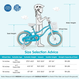 14/16/18 Inch Kids Bike with Dual Brakes and Adjustable Seat-14 inches view 3