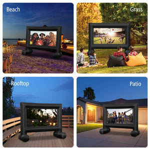 14-20 Feet Inflatable Outdoor Movie Projector Screen with Blower and Carrying Bag-16' view 9