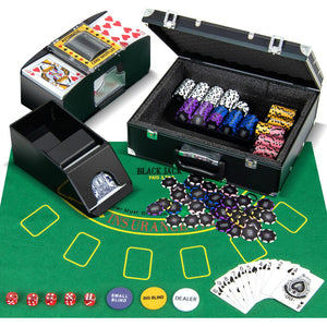 14 Gram Poker Chips 300 Pieces Casino Poker Chip Set-Black view 4