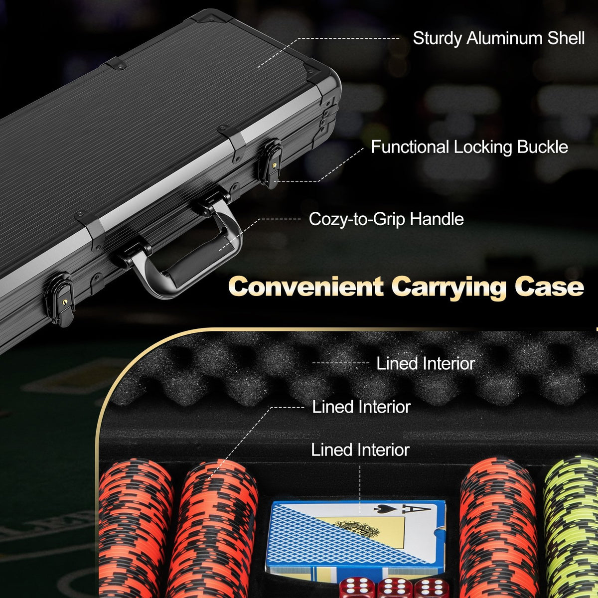 14 Gram Texas Holdem Poker Chip Set view 7