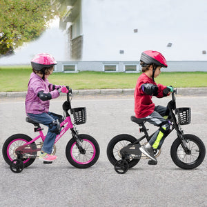 14 Inch Kids Bike Adjustable Bicycle with Front Basket for Children Aged 4-5 Years Old view 3