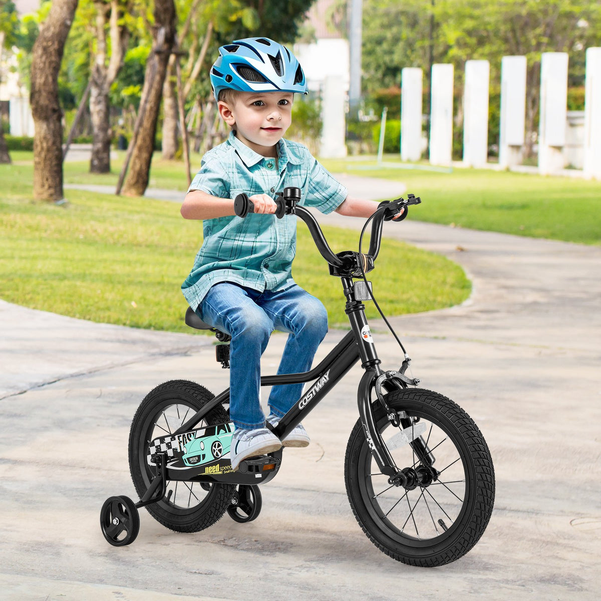 14 Inch Kids Bike Adjustable for 3-5 Years Old with Low-Step Frame view 2
