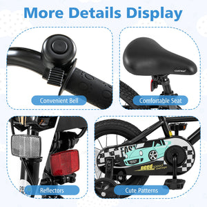 14 Inch Kids Bike Adjustable for 3-5 Years Old with Low-Step Frame view 8