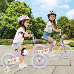14 Inch Kids Bike Adjustable for 3-8 Years Old Children Purple - Stars & Moon view 2
