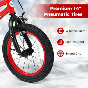 14 Inch Kids Bike Adjustable with Christmas Music & Flag for Aged 4-5 Years Old view 8