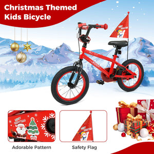 14 Inch Kids Bike Adjustable with Christmas Music & Flag for Aged 4-5 Years Old view 9