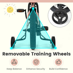 14 Inch Kids Bike Adjustable with Removable Training Wheels Pink for 3-8 Years Old view 8