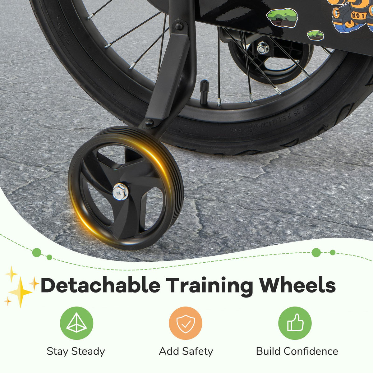 14-Inch Kids Bike Adjustable with Training Wheels for 3-5 Years Old view 5