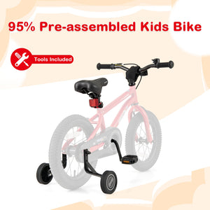 14-Inch Kids Bike Ages 3-8 with Handbrake and Coaster Brake and Bell Ring-14 inches view 8