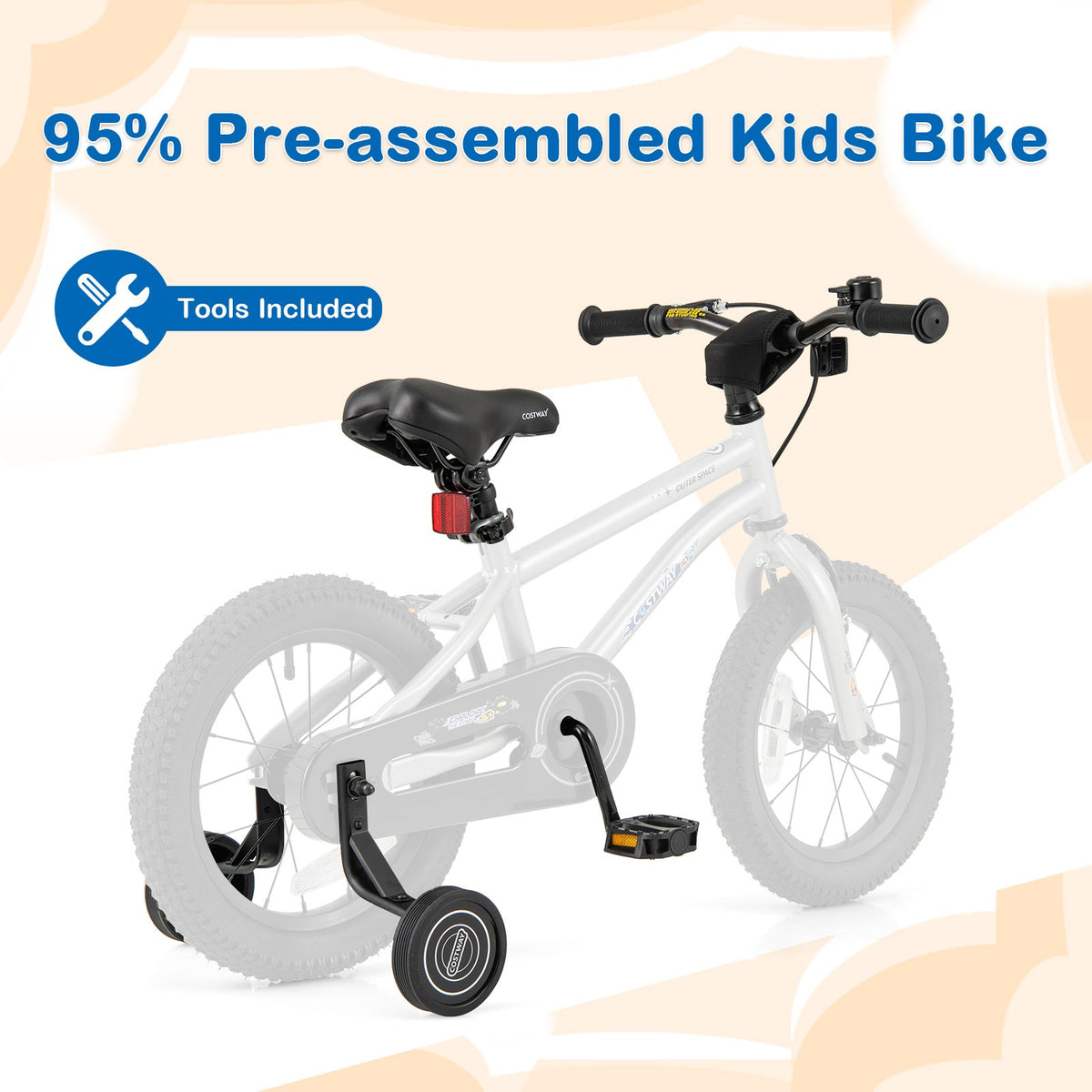 14-Inch Kids Bike Bicycle for Boys Girls 3-5 with High Carbon Steel Frame view 8