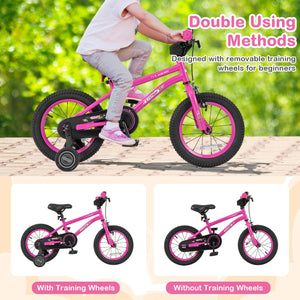 14 Inch Kids Bike for 3-5 Years Old Adjustable with Removable Training Wheels view 8