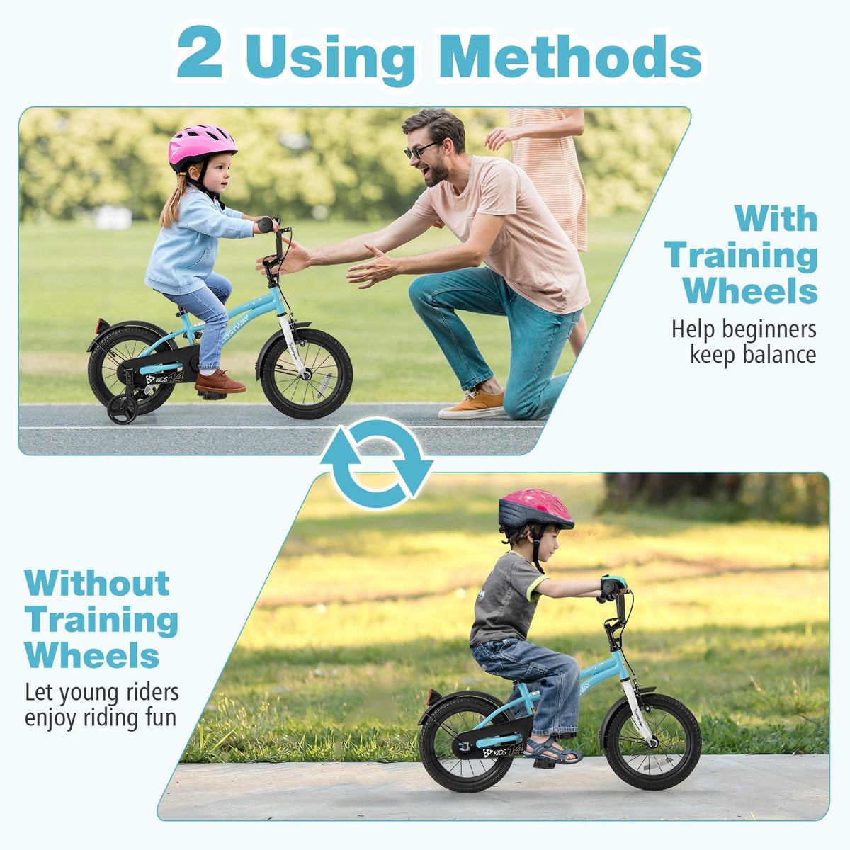 14-Inch Kids Bike for 3-5 Years Old Children Bicycle with Training Wheels view 7