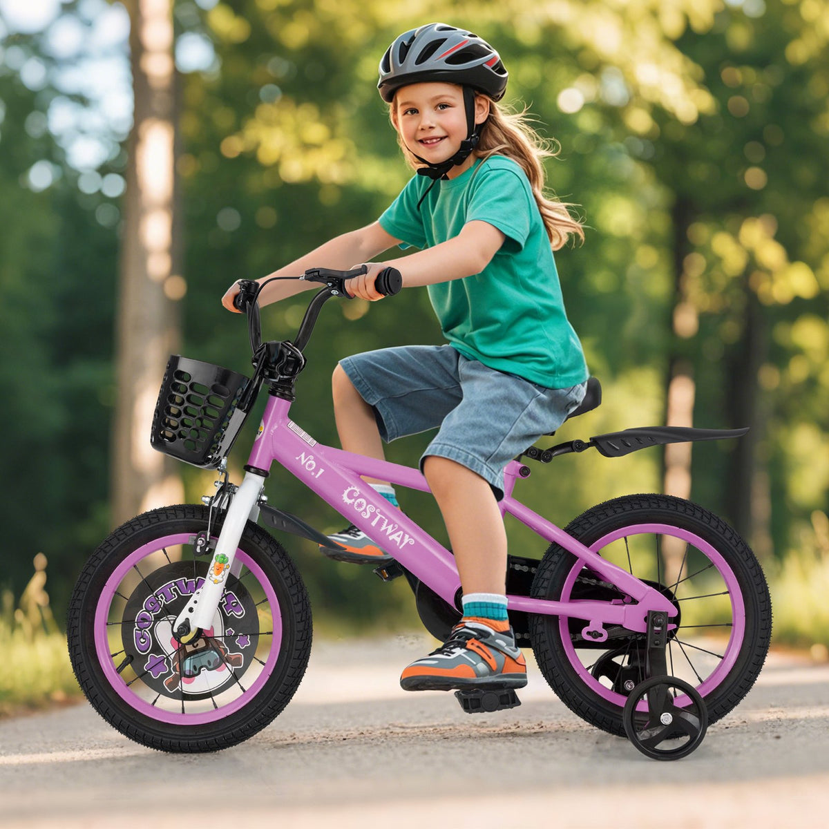 14 Inch Kids Bike for 3-5 Years Old Sport Bicycle with Adjustable Handlebar and Saddle-14 inches view 2