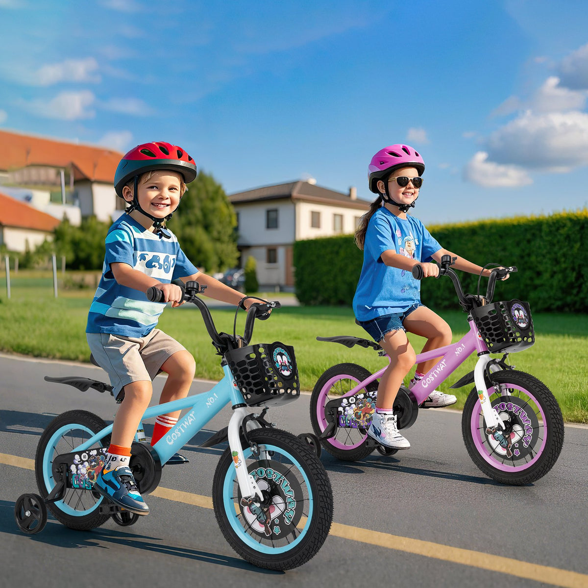 14 Inch Kids Bike for 3-5 Years Old Sport Bicycle with Adjustable Handlebar and Saddle-14 inches view 3