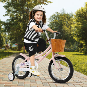 14 Inch Kids Bike Retro Bicycle with Adjustable Height and Basket for Ages 3-5 Years Old- view 2