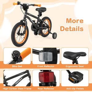 14-Inch Kids Bike Sport Bicycle for 3-5 Years Old with Adjustable Seat-14 inches view 8