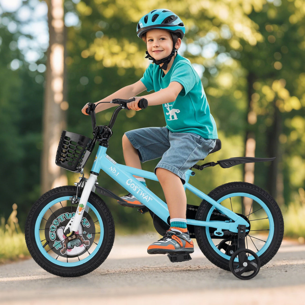 14 Inch Kids Bike with Adjustable Handlebar and Saddle for 3-5 Years Old-14 inches view 2